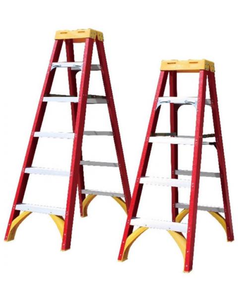 FIBERGLASS STEP LADDER WITH PLATPORM